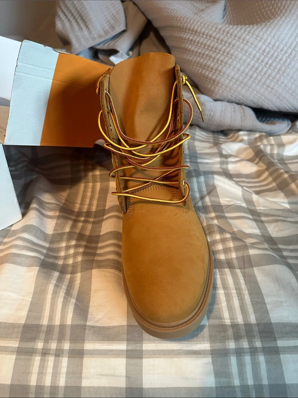 Timberland Men's Wheat/Black Nubuck Lace-Up Boots